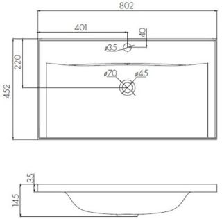 Раковина Акватон Айрис 80см 1A722931AG010